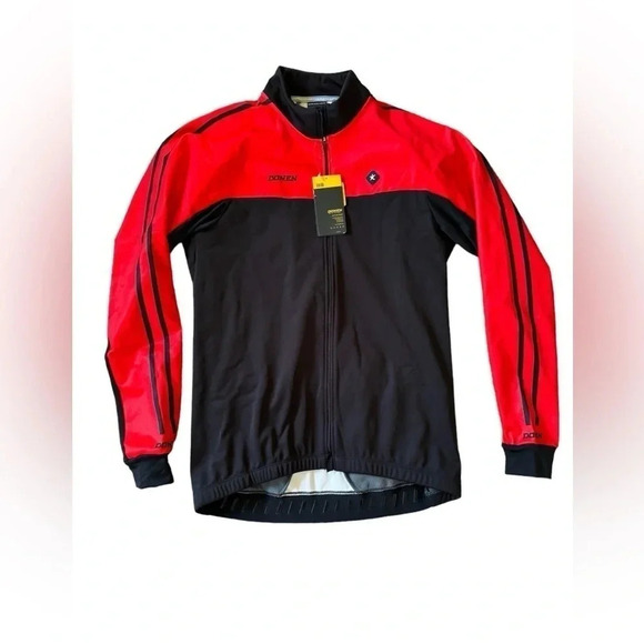 Donen Cycling Wear Insulated Jacket Mens XL Long Sleeve Full Zip 2 Back Pockets - Picture 1 of 8